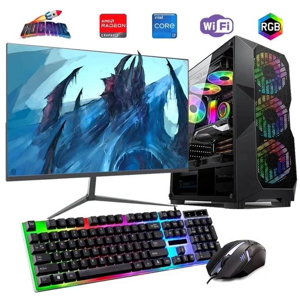 İ7 12700F 32GB DDR4 1TB M2 8GB RX580 24" Monitörlü Oyun Bilgisayarı ürün görseli