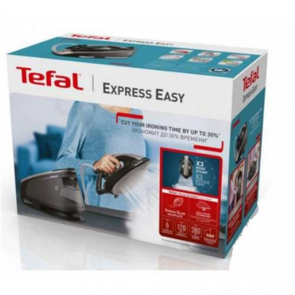 TEFAL SV6140 Express Easy 2200W Buhar Kazanlı Ütü Siyah - 2