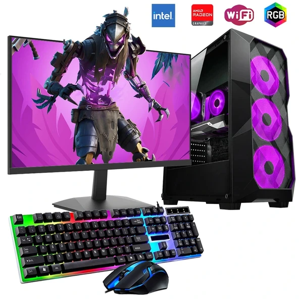 i5 12400F 16GB DDR4 512GB m2 8GB RX580 27" 165Hz Monitörlü Oyun Bilgisayarı - Resim 1