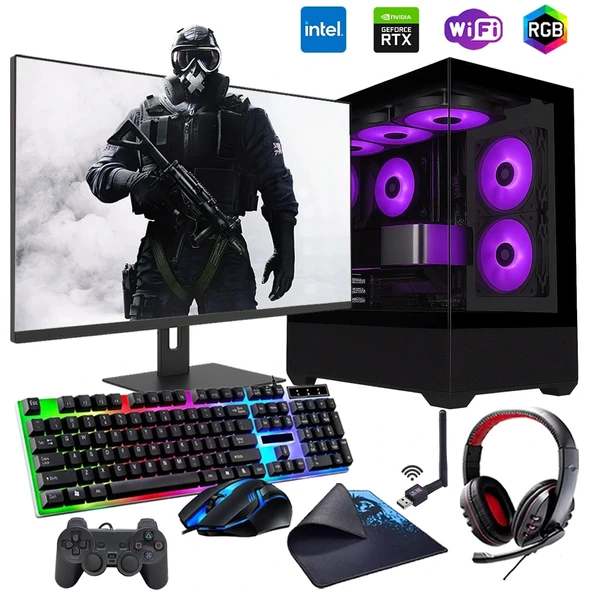 i5 12400F 16GB DDR4 512GB m2 12GB RTX3060 24" Monitörlü Oyun Bilgisayarı (Gaming SET) ürün görseli