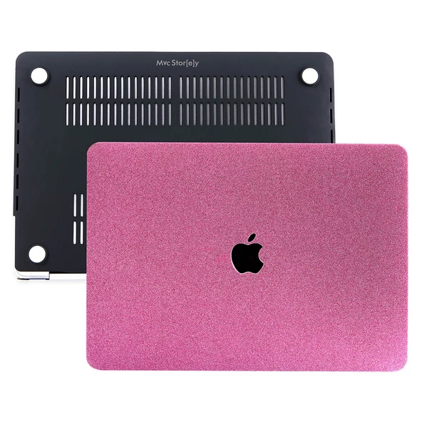 MacBook Kılıfı MacBook Pro m1-m2 13inç ile uyumlu Simli Taşlı Kılıf G1505 (Type-c'li Model 2016/2022 yılı)