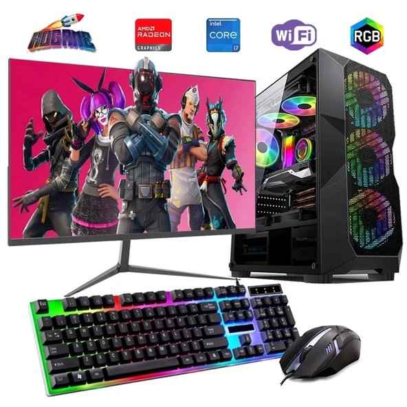 İ7 12700F 16GB DDR4 512GB m2 8GB RX580 24" Monitörlü Oyun Bilgisayarı ürün görseli