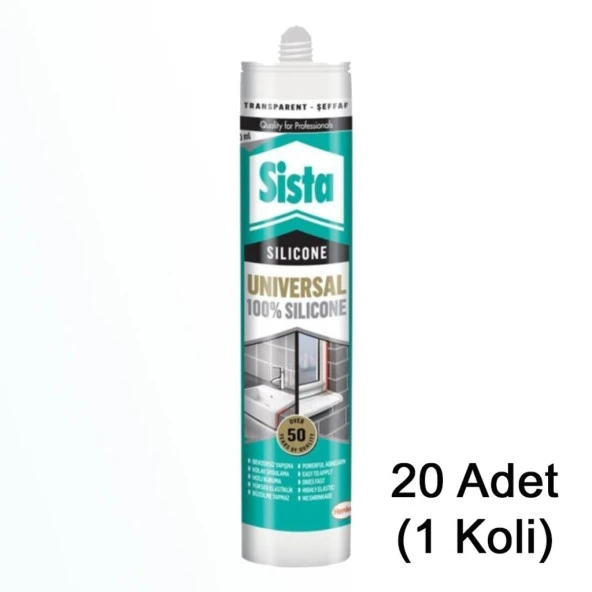 Sista Şeffaf Silikon 280 ml Henkel (20 ADET)