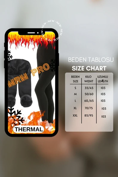 Termal Yüksek Bel Kadın Havlu Tayt - 3