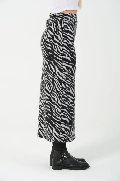 Kalem Etek Zebra Desen Mevsimlik Kumaş Esnek Korse Kemer Maxi Boy 96cm - 6