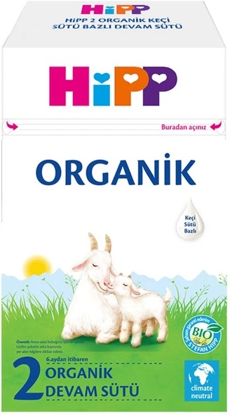 Hipp Organik Keçi Sütü Bazlı Devam Sütü 400GR No:2 (6.Aydan İtibaren) - Resim 2