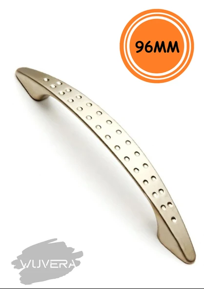WUVERA Mobilya Dolap Çekmece Kulp Noktalı 96mm Saten Gri Renk - 2