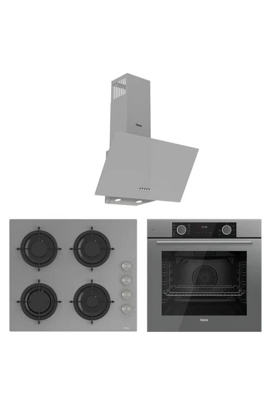 Ferre Grey Mila Fryart Ankastre Set ( D088+CS208+XE63CPR) ürün görseli 1