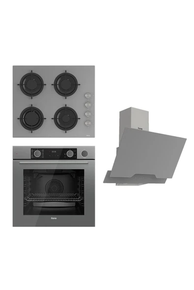 Ferre Steamart&fryart Serisi Buharlı Pişirme Gri Set (cs208 + Xe64cpr +d065 ) LLGRPFERRE-0345-PY