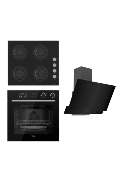 Ferre Steamart&fryart Serisi Buharlı Pişirme Siyah Set (cs205 + Xe64cs +d063 ) ürün görseli 1