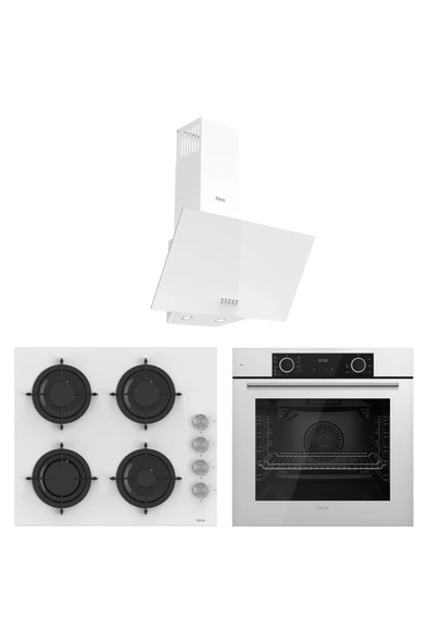 Ferre White Mila Fryart Ankastre Set ( D087+CS206+XE63CB)