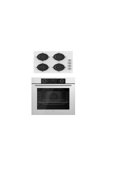 Ferre Fryart Cs Serisi Beyaz İkili Ankastre Cam Set(xe63cb-cs206) ürün görseli