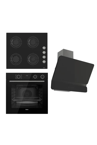 Ferre Steamart&fryart Serisi Buharlı Pişirme Siyah Set (cs205 + Xe64cs +d080 )
