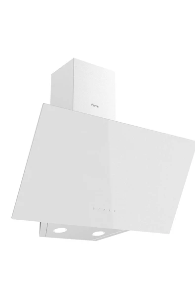 Ferre D078 Flowart Serisi Tek Cam Dokunmatik 60 Cm Beyaz Davlumbaz-500m3