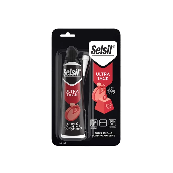 Selsil Ultra High Tack Hibrit Korniş/Kornej Yapıştırıcı Beyaz Tüp 60 ml - Resim 2