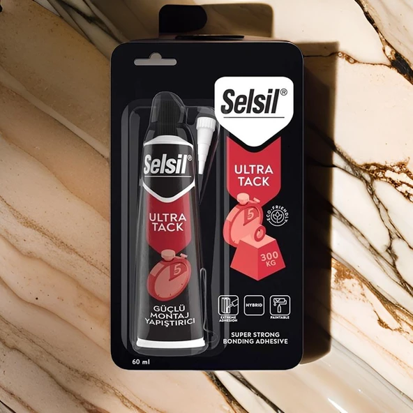 Selsil Ultra High Tack Hibrit Korniş/Kornej Yapıştırıcı Beyaz Tüp 60 ml - Resim 4