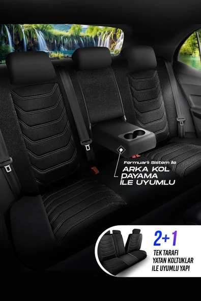 Panda Kılıf PANDA MANAVGAT SERISI LAKOS KUMAŞ OTO KOLTUK KILIFI - TAM SET - Resim 3