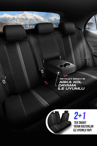Panda Kılıf PANDA KARS SERISI KAZAYAĞI KUMAŞ OTO KOLTUK KILIFI - TAM SET - Resim 3
