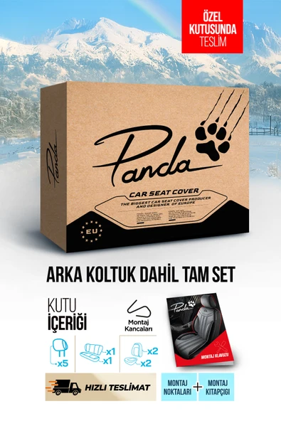 Panda Kılıf PANDA KARS SERISI KAZAYAĞI KUMAŞ OTO KOLTUK KILIFI - TAM SET - Resim 8