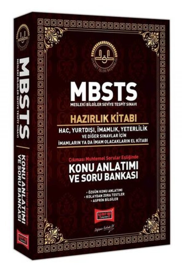 Yargı Yayınları MBSTS Konu Anlatımı ve Soru Bankası Hazırlık Kitabı