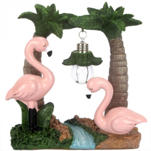Flamingoların Aşkı Işıklı Biblo Flamingo Puf Yastık Seti - 2