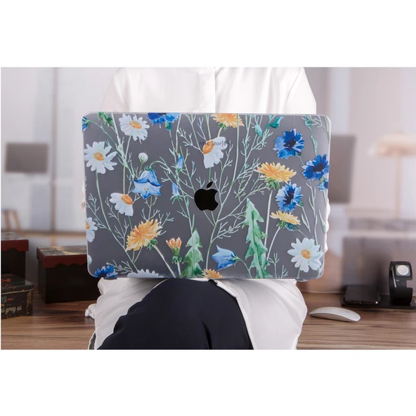 Macbook Pro Kılıf 13 inç Flower01 (Eski HDMI'lı Model 2012-2015) A1425 A1502 ile Uyumlu - Resim 5