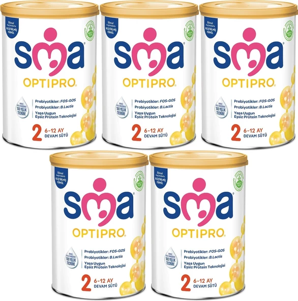 Sma Optipro 400GR No:2 Devam Sütü (6-12 Ay) (5 Li Set)