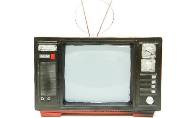Televizyon Kırmızı Vintage Biblo Dekoratif Ev Ofis Hediyelik
