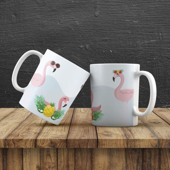 Flamingo 2 Li Set Flamingo Işıklı Biblo Flamingo Kupa - 3