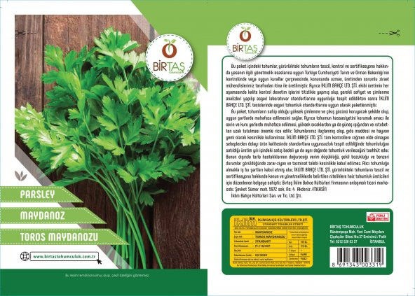 Birtaş Maydanoz Tohumu Paket Ücretsiz Kargo