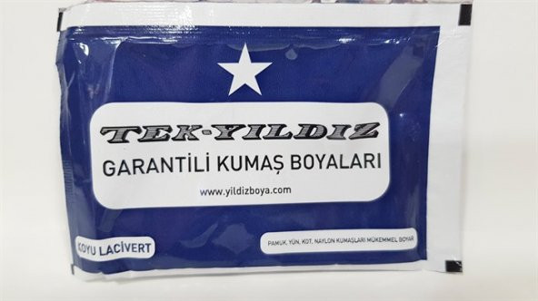 Yıldız Toz Kumaş Boyası Koyu Lacivert Renk Ücretsiz Kargo