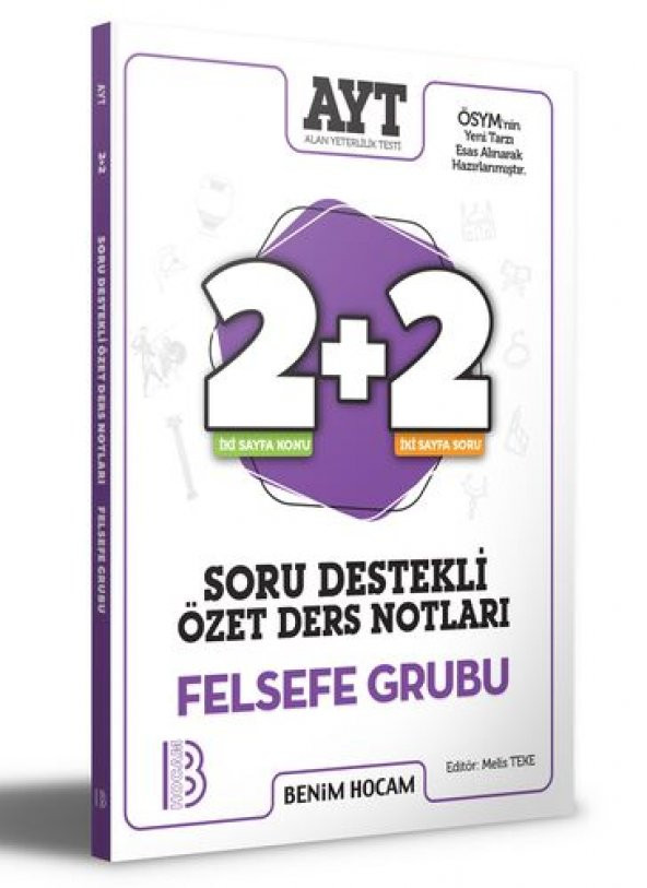 Benim Hocam Yayınları 2021 AYT Felsefe Grubu 2+2 Soru Destekli Özet Ders Notları - 1