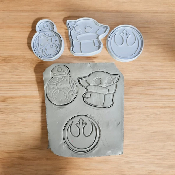 seramik kalıbı,kurabiye kalıbı,star wars çok amaçlı kalıp - 2