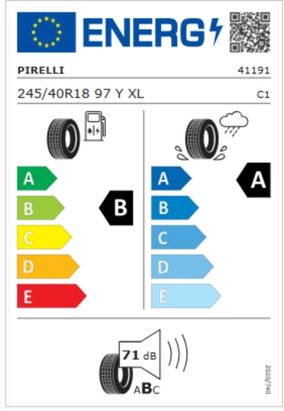 Pirelli Cinturato P7 P7C2 245/40R18 97Y XL Oto Yaz Lastiği (Üretim Yılı: 2024) - Resim 2