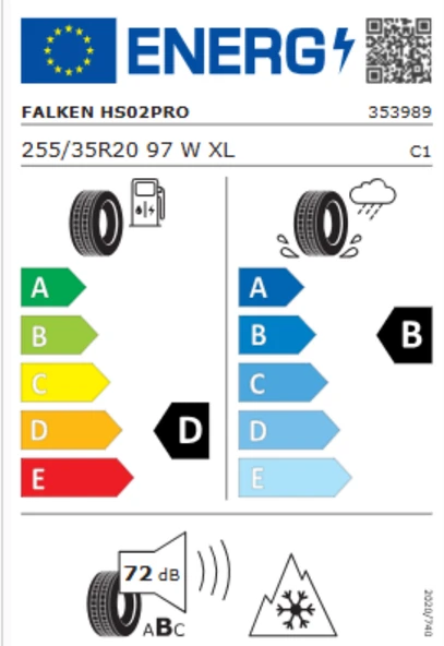 Falken Eurowinter HS02 Pro 255/35R20 97W XL M+S 3PMSF Oto Kış Lastiği (Üretim Yılı: 2023) - Resim 2