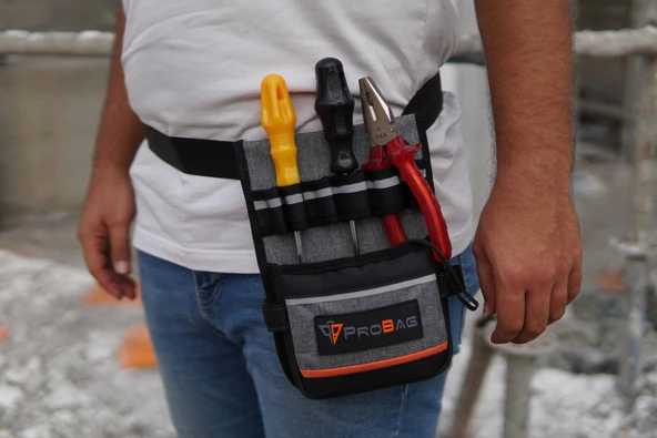 Bel Tipi Elektrikçi Takım Kılıfı Tip 1 - Suya Dayanıklı, 6 Bölmeli, İmpertex Keten Kumaş - 4