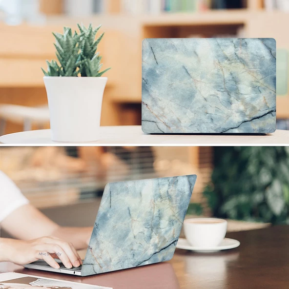 Macbook Air M1 Kılıf 13inç Marble11NL (TouchID'li M1 Air) A2337 A2179 A1932 ile Uyumlu - 7