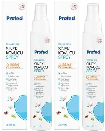Profed Baby Doğal Sinek Kovucu - Kene ve Bit Türev Sprey 75ML (Anne ve Bebekler için) (2 Li Set)