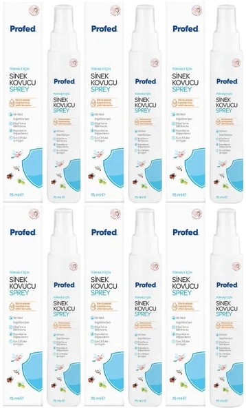 Profed Baby Doğal Sinek Kovucu - Kene ve Bit Türev Sprey 75ML (Anne ve Bebekler için) (6 Lı Set)