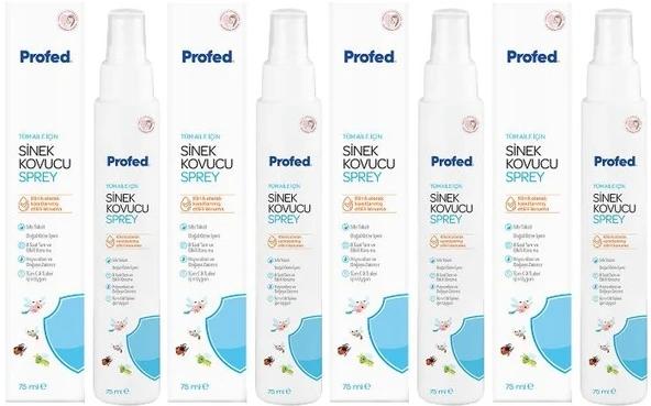 Profed Baby Doğal Sinek Kovucu - Kene ve Bit Türev Sprey 75ML (Anne ve Bebekler için) (4 Lü Set)