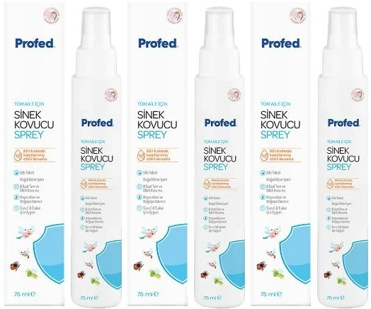 Profed Baby Doğal Sinek Kovucu - Kene ve Bit Türev Sprey 75ML (Anne ve Bebekler için) (3 Lü Set)