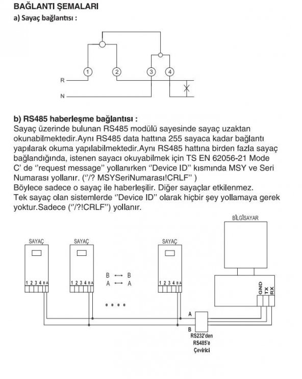 Makel Monofaze Elektronik Sayaç Dijital Elektrik Sayaçı Tip M600 - 5