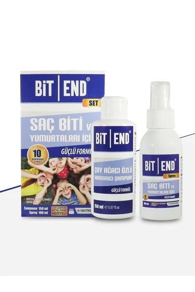 BİTEND BİT SPREYİ 100 ML + ŞAMPUAN 150 ML + ÇELİK TARAK HEDİYELİ - KOFRE PAKET