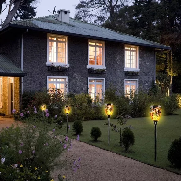 Alev Efektli Solar Bahçe Lambası (51 cm) - Resim 3