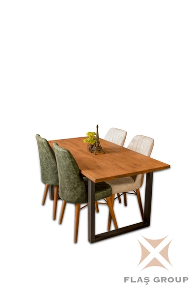 Yemek Masası Ahşap Yemek Masası Doğal Ahşap Mutfak Masası Misafir Yemek Masası - 2