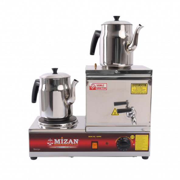 Mizan Tek Demlikli Elektrikli Çay Kazanı 10 Lt. - 1 ADET DEMLİK-Çay Ocağı MC205 - 2