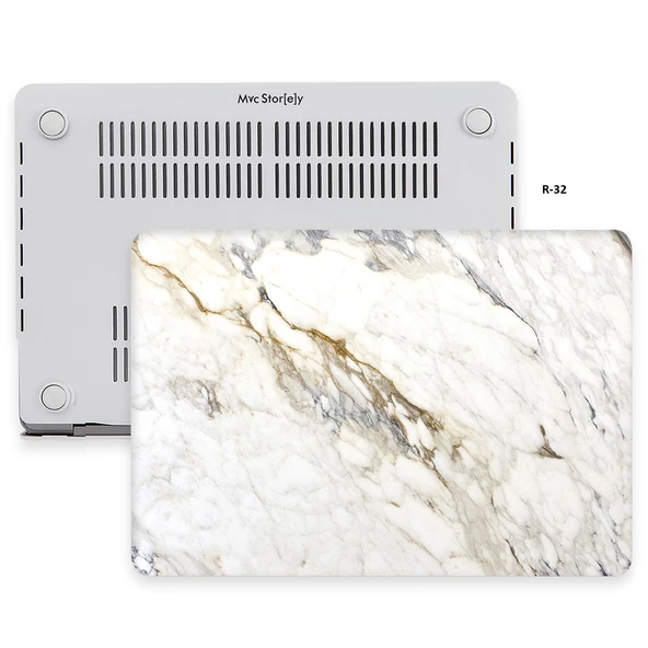 Macbook Pro Kılıf 13 inç Mermer08NL (Eski HDMI'lı Model 2012-2015) A1425 A1502 ile Uyumlu - 4