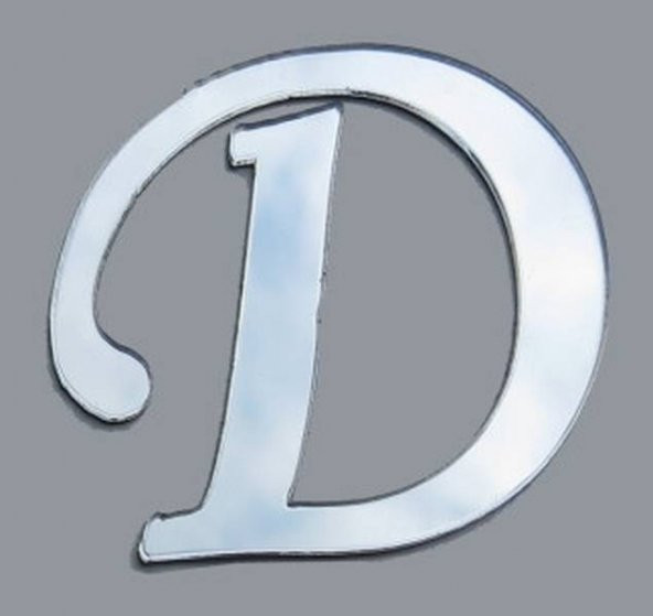 D Pleksi Harf Yapışkanlı 1 mm 4 x 4 cm Gümüş