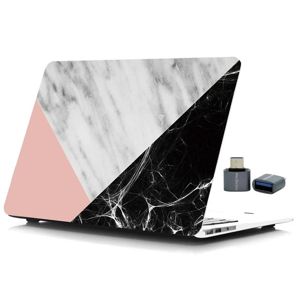 Macbook Pro Kılıf 15 inç Mermer09NL (Touchbarlı 15" Pro) A1707 A1990 ile Uyumlu - Resim 2