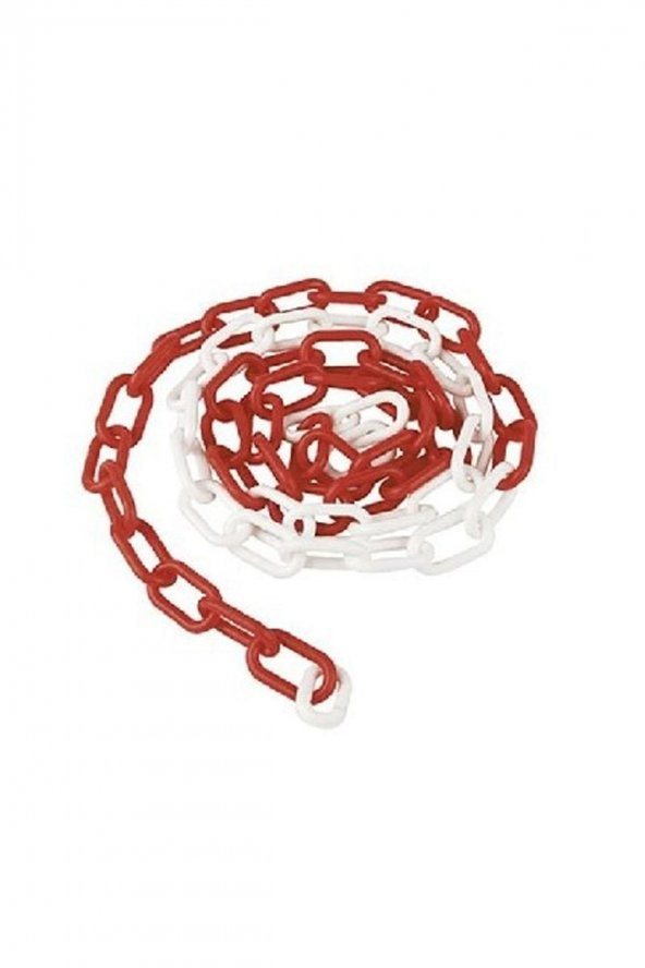 Mfk 8 Mm Plastik Zincir 10 Metre Kırmızı Beyaz Renk - 8